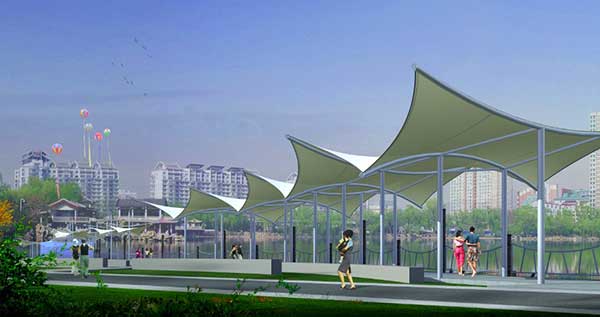 崇賢街道機關(guān)大院停車棚膜結(jié)構(gòu)