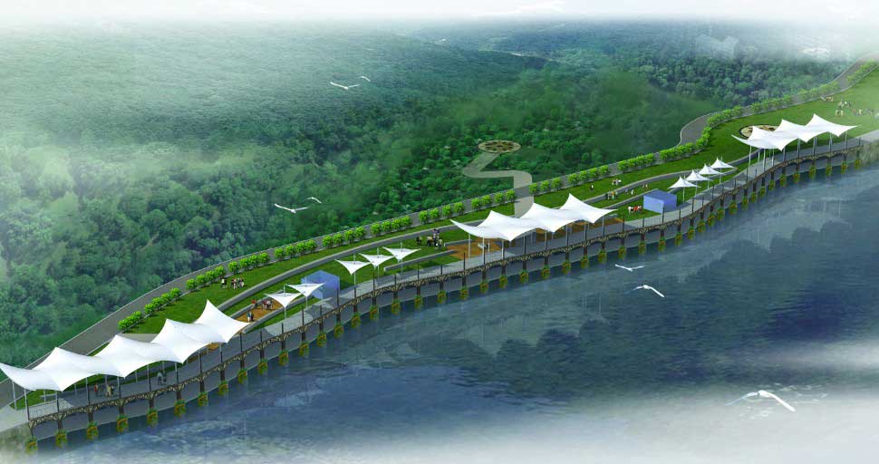 韶關(guān)市接待辦公室韶州賓館網(wǎng)球場膜結(jié)構(gòu)