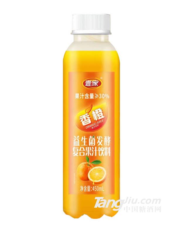 壹家香橙益生菌發(fā)酵復合果汁飲料450ml